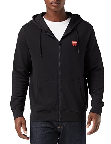 Wrangler Zip Thru Hoodie Sudadera, Black, 4X-Large de los Hombres Cover