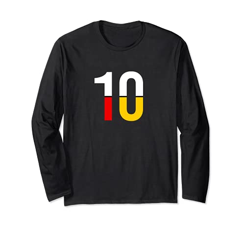 Flag Germany Long Sleeve T-Shirt, Black