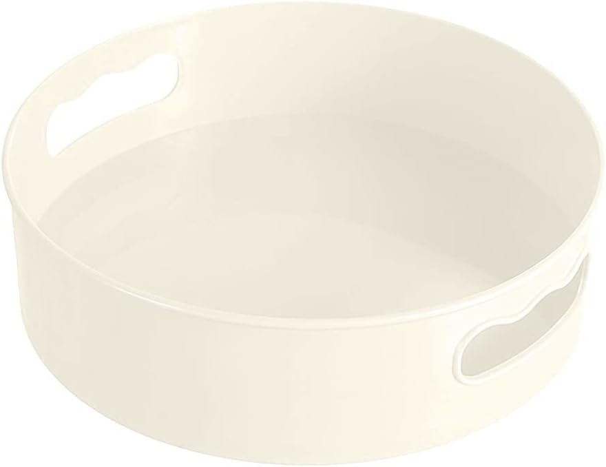 FMURY Multifunctional Bathroom Storage Box Rotatable Kitchen Storage Tray with Handle Anti-Slip Orderly Storage(Blue)