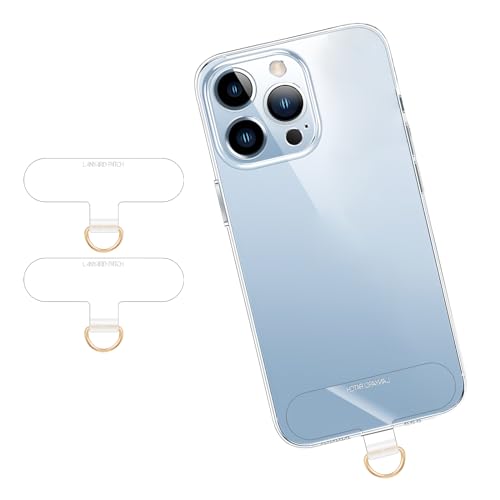 X-Lounge Cell Phone Lanyard Pads Thinner Durable TPU Phone Patch Clear Universal Phone Tether Tab Without Adhesive (2*clear)