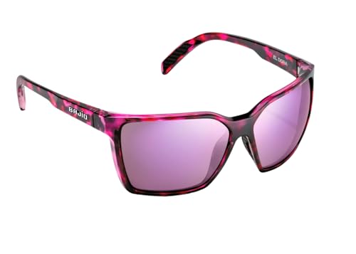 Bajio Eldora Polarized Sunglasses – Small Fit Square Frame – Full Wrap Coverage – Built-In Sun Ledge – Flexible Hinges