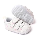 Clowora Baby Boys Girls Shoes Non-Slip Rubber Sole Sneakers Infant First Walking Toddler Crib Shoes Newborn Loafers Flats. (11/Pink,6-12 Months)