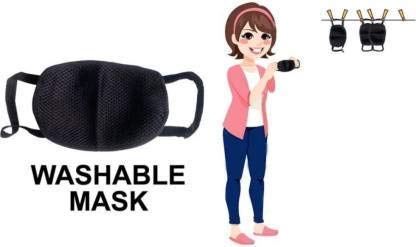 Crawl'in Reusable Anti Pollution Mask/Cotton Mouth Nose Cover Unisex Anti-pollution & Dust Mask (1)