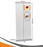 MyMaxxi | Roll Up Spuckschutzfolie 85x210cm | Mobiler Spuckschutz Aufsteller transparente Folie |...