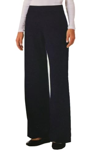 Splendid Women's Wide Leg Pull On Ponte Pants, Navy, XL
