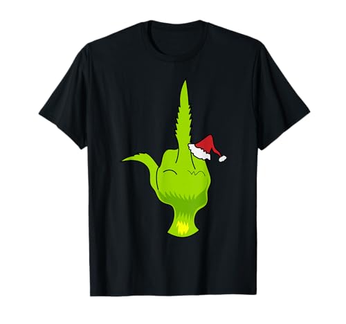 Green Hand Giving the Middle Finger T-Shirt