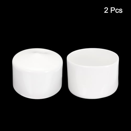 Image of uxcell 2pcs Rubber End Caps 70mm ID Vinyl Round Tube Bolt Cap Cover Screw Thread Protectors White, 40mm Height