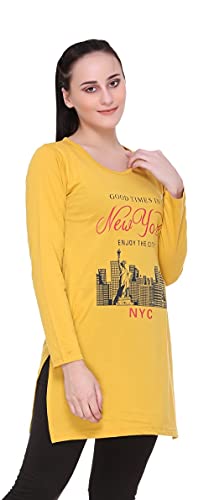 Image of In Love Women's Plus Size Printed Long Tops, Round Neck 3 /4 Sleeve Relaxed Fit Longline T-Shirt Tunic