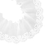 MAYJOYDIY 7.5 Yards ×3 inch Hearts Embroidery White Cotton Eyelet Lace Trim Ribbon Floral Lace Fabric Trim for Sewing Crafts Dresses Skirt Clothes Bag Tablecloth Curtain Pillow Decoration