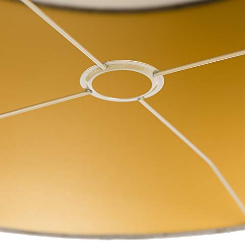 QAZQA cilinder velours - Paralume Classico - luce - Ø 500 mm - Taupe -