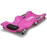 CAAP DRIVEN 40' Rolling Vehicle Repair Garage/Shop Creeper with LED Light, Padded Headrest, Dual Tool Trays and 6 Casters, CAAP-TOLS-CRP-T2-40-PR