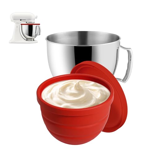 Tazón de acero inoxidable 5 QT con liners de silicona miniatura 1