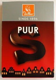 De Heer Baronie Pure Chocolade Letter (Dark Bittersweet Chocolate initials) Small size 2.25 oz / 65 gr (Letter ( S ) Dark / Puur)