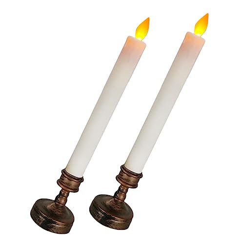 Gadpiparty 2pièces Lampe Bougie LED sans Flamme Bougie Électronique Romantique Lampe Décorative Intérieure