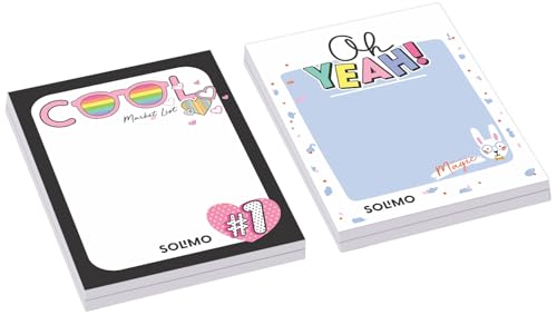 Image of Amazon Brand - Solimo Writing Pads, 50 Pages Easy Tear Off Task Pad, Daily Weekly Planner for Organized People, 4 inch x 5.25 inch Sheet, Set of 4