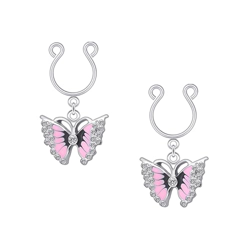 Bio Piercing Schmetterling Nippelklemmen Silber Paar