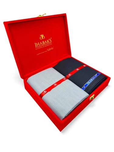 Image of JHABAK'S Unstitched Cotton Blend Solid Shirt & Trouser Fabric - 2.25 m Shirt Cloth - 1.20 m Pant Piece