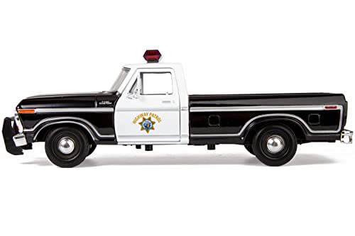 Motormax All Star Toys Exclusive 1979 F-150 California Highway Patrol CHP Police Pickup Truck 1:24 Diecast Law Enforcement Model Car 76987