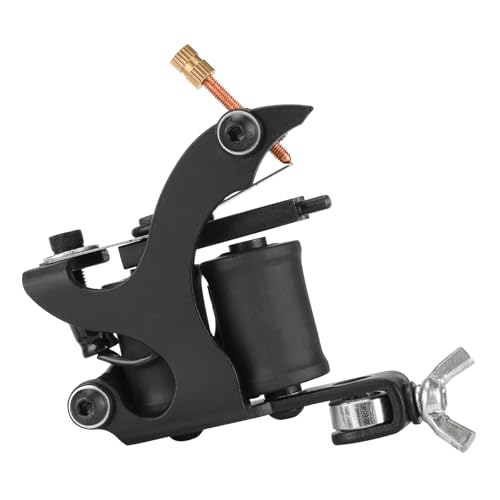 ATOMUS 8 Wrap Coil Tattoo Liner Machine - Tattoo Liner Gun Zinc Alloy Frame & Cast Iron Construction for Precision Line Work