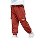 Boys Cargo Joggers Pants 2 Pack Casual Pants Fashion Elastic Waist Pants with Pockets Workout Pant Bottom