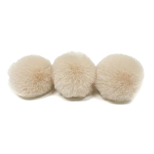 Pack of 20 5 cm Pompoms Faux Fur Rabbit Fur Pompoms, Faux Fur Pom Pom Ball, Plush Balls for DIY Crafts Hats, Pendants