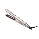 YA-Man Spa Styler Straight + Wave Flat Iron Hair Straightener and Curler 2 in 1 - Advanced Japanese Technology, Dual Voltage, Titanium Tourmaline Plates with Red Light Therapy, 5 Heat Settings (Gold)