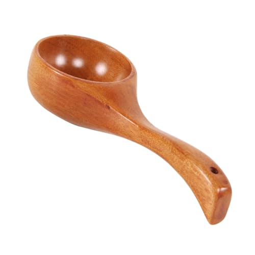 SOLUSTRE Vintage Wooden Spoon Multifunctional Kitchen Tool for Soup Rice and Water Natural Grain Design for Cooking and Serving Tableware