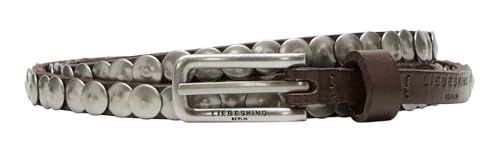 Ceinture femme Liebeskind rivets métalliques cuir véritable de largeur fine 10 mm haut de gamme