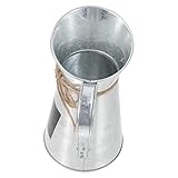 BAZEITFLOW Rustikaler Metall Blumeneimer Vintage Eisen Pflanzkübel Landhausstil Dekovase für Innen Außen Wohnzimmer Küche Büro mit Vintage Design für Frische und Getrocknete Blumen
