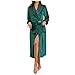 Thick Robes For Women,Womens Winter Flannel Plush Maxi Robes Fashion Lapel Fleece Fuzzy Bathrobes With Pockets Warm Cozy Sherpa Spa Robe