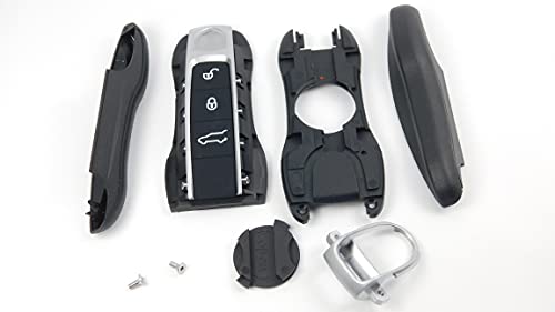 Automobile Locksmith Smart Remote Case Shell fits Cayenne Taycan 911 Panamera keyless remote key fob, Black - Image 3