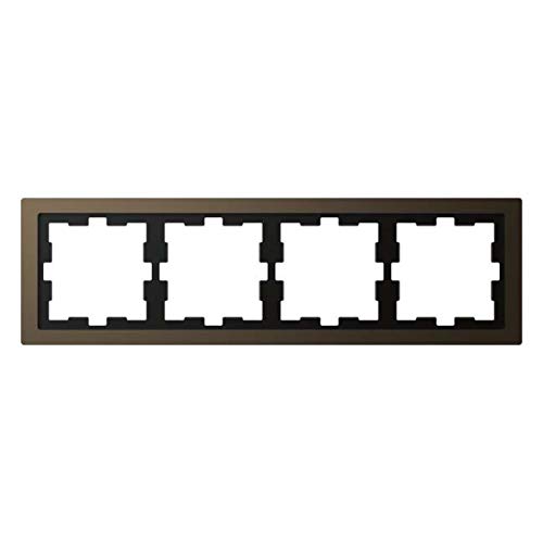 Merten Meg4040-6552 plaque quadruple d-Life métallique pour rénovation moderne