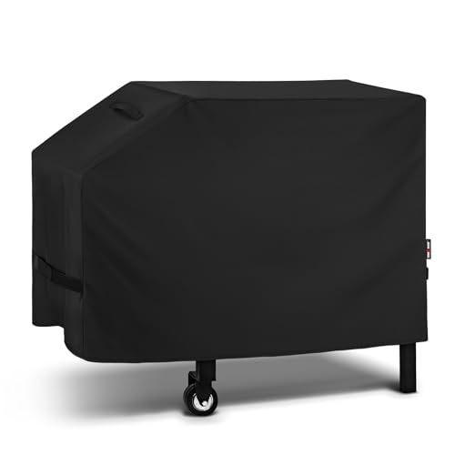Unicook 28 Inch Griddle Cover for Blackstone and Nexgrill Cooking Station, Outdoor Flat Top BBQ Grill Cover with Sealed Seam, Heavy Duty Waterproof Fade Resistant, Black