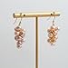 14K Gold Plated Sterling Silver Handmade Cultured Pearls Cluster Dangling Drop Earrings for Women