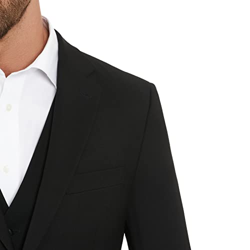 Tommy Hilfiger Men's Th Flex Modern Fit Suit Separates, Black, 38 Short #TOP2