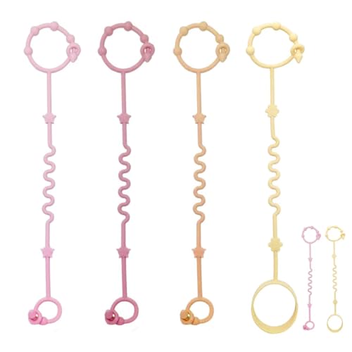 Image of RTMOK Toy Straps for Baby,Silicone Setpacifier Clip,Applies to Car Seat Toy,Teether Toy,High Chair,Stroller Accessories,Baby Toy Clips,Cribs,Rocking Chair 