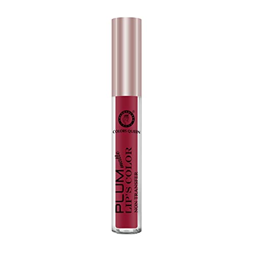 Image of Colors Queen Plum Matte Non Transfer, Water Proof, Liquid Lipstick (Passionate Red) 7 ml