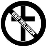 Bad Religion Over Cross - Pack of 4 - StickerVinyl Waterproof Sticker Decal Car Laptop Wall Window Bumper Sticker