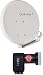 Produktbild DUR-line DSA 40cm Hellgrau Hochleistungs Hart-Aluminium Spiegel - [Sat-Antenne, Satellitenschüssel, Camping, Balkon, Mini, Boot]