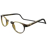 Clic Magnetic Reading Glasses for Men or Women, Soft Foldable Band, Computer Readers, Taku (S-XL, Havana, 2.50 Magnification)