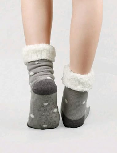 Jia Fuzzy Sherpa Socks with Silicone floor Grips Christmas gift4