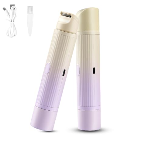 Mineup Afeitadora De Doble Cabeza Para Mujer, 2en1 Afeitadora Eléctrica Para Mujer, Recortadora De Bikini Eléctrica, Recargable Rasuradora, Rasuradora Zona Intima Para Cuerpo Cara Uso