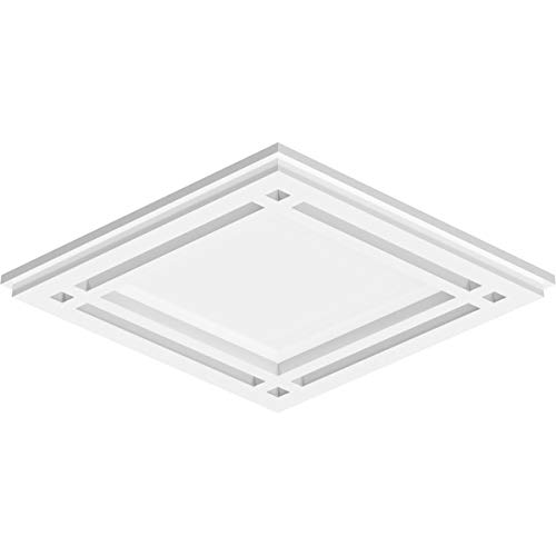 Image of Ekena Millwork CMP16X10DD Diamond Architectural Grade PVC Contemporary Urethane Ceiling Medallions 16 inchW x 10 5 /8 inchH x 5 1 /2 inchC x 1 inchP