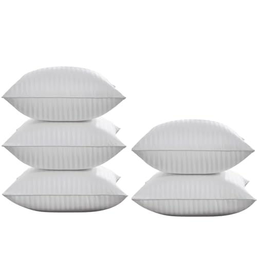 Image of Microfiber Cushion Filler,Sofa Cushions Set,Sofa Pillow, Cushions for Bed, 18 x 18 Inch, White - (Set of 5)