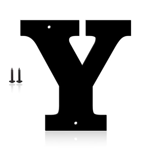 6 Inch Metal Modern House Numbers, House Address Letters and Numbers for Outside Signs - Metal Letters Door Numbers Signage Street Address Plaque for Garden Door Mailbox Decor (Letter Y) Deal