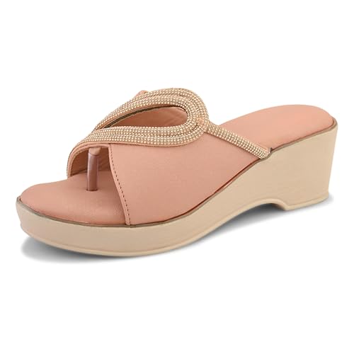 Image of Centrino Women's Wedge Heel Sandals | Stylish Slip-On Sandals for Ladies | Soft Cushioned Footbed for Comfort | Elegant & Trendy Design | Lightweight and Durable Fashion Footwear (9404)