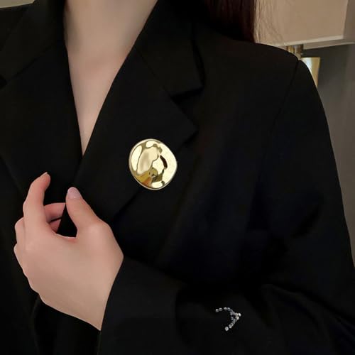 Vintage Geometric Metal Brooch Pins for Women Men Fashion Irregular Round Corsage Lapel Badges Coat Sweater Scarves Shawl Dress Accessory Fashion Wedding Party Prom Jewelry for Girlfriend Ladies3