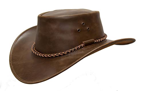 Kakadu Barcoo Chapeau australien en cuir avec cordon rond - Multicolore - Large Cover