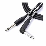CABO DE GUITARRA NINJA L CABLE 0,20 MM CONECTOR P10/P10 90° 15FT 4,57 METROS PRETO - SANTO ANGELO
