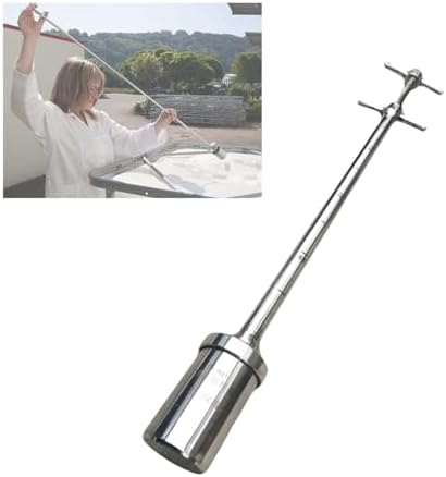 Liquid sampler,100ml /200ml Cup Sampler Viscous Liquid Sampler Sampling Fixed Depth Water Sampler Stainless Steel Water Sampler For Laboratory Industrial Liquid Sampling(Size:1m/3.3ft(200ml)